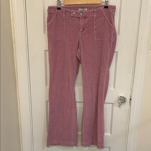 BDG Urban Outfitters Mid-Rise Pink Corduroy Flare Pants
